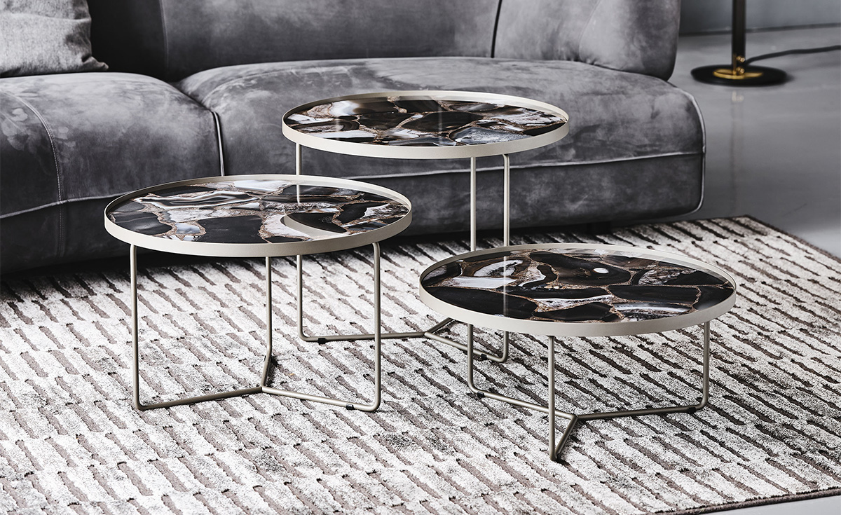 Allure Side Coffee Table Silver Mirror Chrome Modern Furniture Living Room 