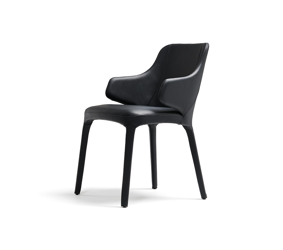 cattelan italia victor X レザーチェア 黒 美品 最安値-