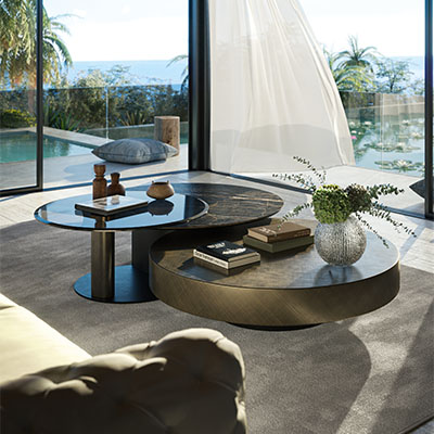 km06 glossy golden calacatta | tables | Cattelan Italia